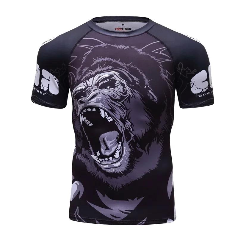 Boxe masculino Compressão Sport Set, Rashguard, Jitsu Bjj Rash Guard, Conjuntos de Kickboxing, Muay Thai Jersey, MMA Sportswear - Image 1