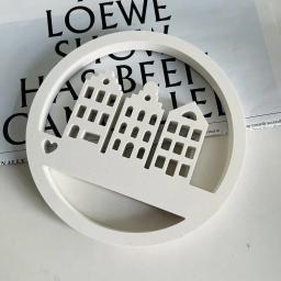 Molde De Silicone Concreto Para Fazer Ornamentos Para Casa, Gesso DIY, Artesanato De Resina, Moldes De Fundição, Decoração Para Casa Suprimentos, Ornamento De Casas - Image 6