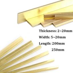 H59 Latão Flat Bar Plate Strip, Comprimento 250mm, 200mm, espessura 20mm, 15mm, 10mm, 6mm, 5mm, 3mm, sólidos de cobre puros, Material da placa do metal - Image 1