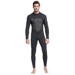 Fato de mergulho de flanela masculino, maiô de surf, calor e proteção solar, 1 peça, 3mm - Image 4