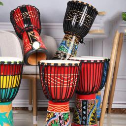 12/13 Polegada Madeira Goatskin Mão Tambor Tradicional Africano Djembe Percussão Círculo Instrumento Para Crianças Iniciantes - Image 1