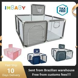 IMBABY-Playpens De Espuma Quadrada Para Bebê, Home Playground, Barreira De Segurança, Park Balls, Cerca De Segurança Para Crianças, 128x128cm - Image 1