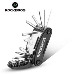 Rockbros 16 em 1 kit de bicicleta de bicicleta multi conjunto de ferramentas de reparo hex falou chave de fenda ferramenta chave de ciclo de montanha conjuntos de ferramentas preto - Image 1