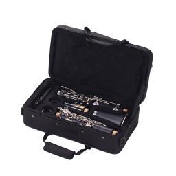 ABS 17-chave clarinete com estojo, Bb plana, luvas, pano de limpeza, Mini chave de fenda, Reed Case, 10pcs palhetas, instrumento de sopro - Image 6