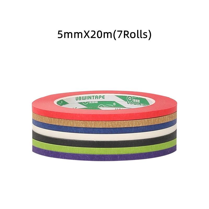 Rolo de fita adesiva multi colorido, fita adesiva para artesanato infantil, arte de colorir, DIY, largo, 5mm, 8mm, 10mm, 20m, 10Pcs - Image 1
