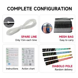 Diabolo luminoso para crianças, três rolamentos de rotação de alta velocidade, silicone ambiental, exercício de fitness ao ar livre, presente profissional - Image 4