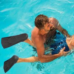 Barbatanas de natação adulto 1 par barbatanas de viagem mergulho antiderrapante barbatanas de treinamento de natação de silicone para mulheres treinamento masculino - Image 3
