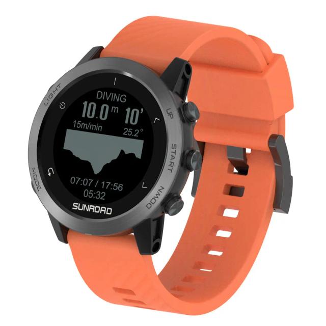 Relógio GPS Fitness Tracker com Monitor de Frequência Cardíaca e Resistência à Água de 100m para Corrida, Natação, Ciclismo e Escalada