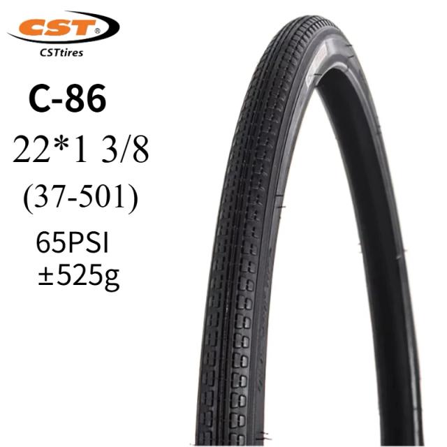 CST Pneu de Bicicleta C-86 22x1 3/8 Ultra Leve Resistente ao Desgaste para Cross-country e Estrada