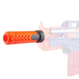 1 pçs brinquedos silenciador acessórios modificado tubo frontal decoração para nerf laranja cinza para nerf arma acessório - Image 3