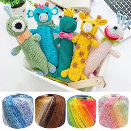 Mão malha fios de algodão variegada, fios de lã tingidos, 8 ações Crochet Knitting, Space Dye, artesanato DIY - Image 2