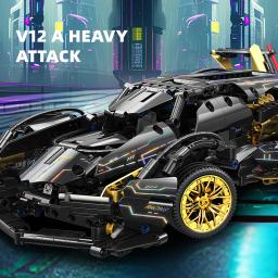 Super Sports Car Building Blocks Set, 1:14 Scale Car Model, Kits de construção de carros de corrida para adultos e jovens - Image 2