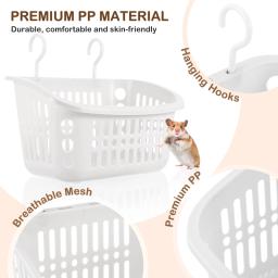 Cesta Pendurada para Pequenos Animais, Gaiola de Hamster, Casa de Rato, Ninhos para Pet, Chinchilla Cage, Brinquedo, 2 PCs - Image 5