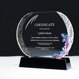 Troféu De Cristal Personalizado, Medalha De Vidros, Cartão De Autorização Criativa High-end, Comenda Lembrança, Prêmio De Empresa - Image 3