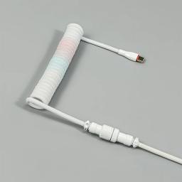 Tipo-c usb 1.8m teclado mecânico fio de cabo enrolado para acessórios espirais paracord do conector da aviação do teclado mecânico - Image 5