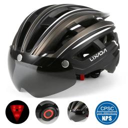 Capacete de motociclismo com luz traseira, viseira magnética destacável, protetor UV para homens e mulheres, capacete de mountain bike, capacetes MTB - Image 4