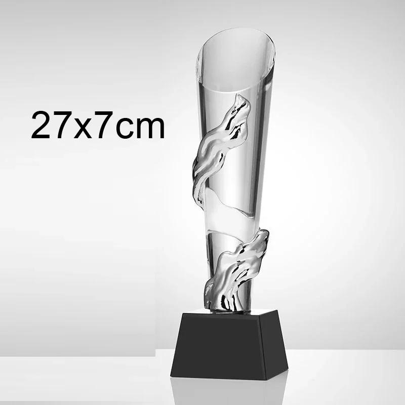 Prêmios De Troféu De Cristal Criativo Personalizado, Esportes Universal Trofeo, Decoração De Casa, Resina Irregular Ouro, Prata, Coluna De Cobre, 1Pc - Image 1