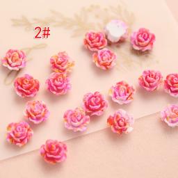 Mini resina flor-como cabochões, 6mm/8mm, acessórios retro para fazer jóias, decoração do prego, diy, 100 pçs/lote - Image 3