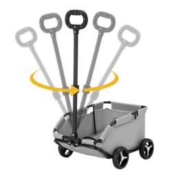 Carrinho de cachorro universal para cães pequenos, rolamento Cat Carrier, Pet Carriage, 4 rodas, leve, carrinho dobrável, carrinho de compras - Image 5