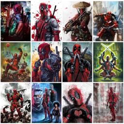 5d diy pintura diamante deadpool kits de ponto cruz cheio diamante bordado personagens de filme mosaico imagem arte strass decoração - Image 1