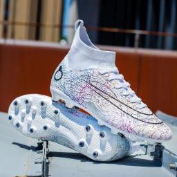 Sapatos de futebol masculino com grama artificial, tênis de treinamento para adolescentes, TF, FG, Antiderrapante, Futsal, Hall - Image 3
