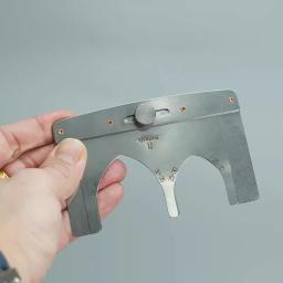 Nattools cinto de couro ajustável, cauda de lança, calibre fixo, modelo de padrão final, corte auxiliar, régua de aço inoxidável - Image 3
