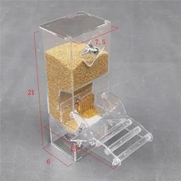 Prova automática da umidade da janela do alimentador do pássaro Anti-derramando acessórios transparentes da gaiola da caixa do alimento do copo para o animal pequeno do papagaio - Image 6