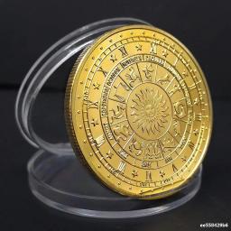 Conjunto de moedas do zodíaco colecionável banhado a ouro, 12 Criativas Doze Constelações, Arte abstrata, Artesanato Presentes - Image 5