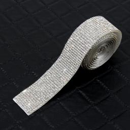 Auto adesivo de cristal strass diamante fita decoração adesivo strass para artes artesanato diy evento decoração do telefone carro - Image 1