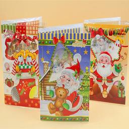 Feliz natal cartão com música cartões postais convites cartões de ano novo presente de festa de natal para crianças - Image 2
