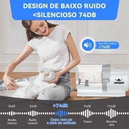Aspirador de pó para pêlos de animais de estimação e kit para pêlos de cães com capacidade de 2,5 L, copo de pó maior para pêlos de animais de estimação e escova para cães para aspirador de pó para pêlos de animais - Image 4