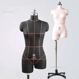 Manequim De Costura De Nível Profissional Para Mulheres, Capa De Algodão Criativa, Pode Ser Pinado Metade Do Corpo, Costureira Manequins Matel Base - Image 2