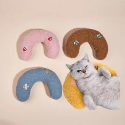 Almofada em forma de U para animais, ajuda confortável para dormir, travesseiro de pescoço para cães e gatos, suprimentos para animais, novo inverno, 2022 - Image 1