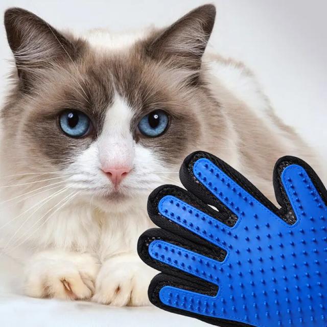 Luvas de Silicone para Remoção de Pelos de Gato e Cachorro, Massagem e Limpeza Durante o Banho