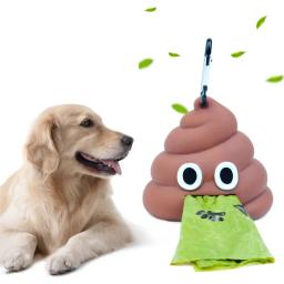 Sacos macios portáteis do cocô do animal de estimação do silicone, Dispensador do saco do lixo, Caixa de armazenamento para gatos e cães - Image 1