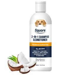 Natural Hidratante Dog Shampoo e Condicionador, Adequado para Pele Sensível, PH Equilibrado, Cachorro, 2 em 1 - Image 1