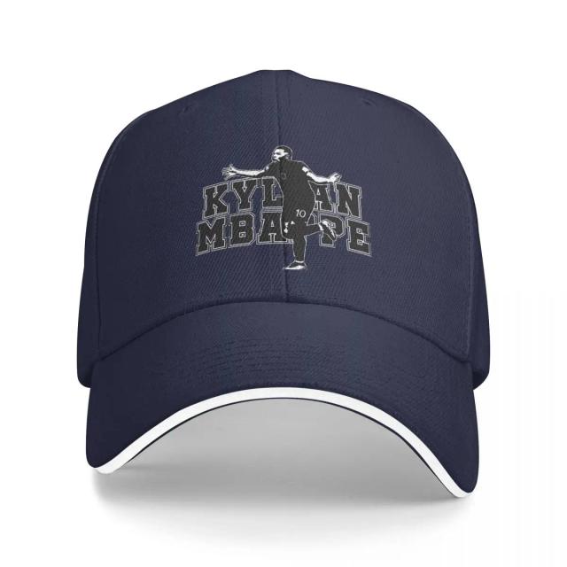 Boné Snapback Unisex Ajustável com Logotipo Mbappé - Chapéu de Beisebol para Amantes de Esportes na Moda Verão