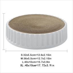Round Cat Scratcher Pad, moagem garras papelão, papel ondulado gatos arranhando a placa, raspadores de gatinho, móveis para animais de estimação - Image 6