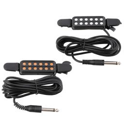 Guitarra acústica Pickup com nenhuma perfuração, transdutor acústico, amplificador, fácil instalação, música, folk, profissional - Image 1