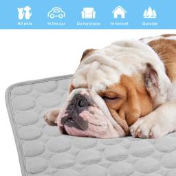 Gato cão fresco cama esteiras verão esteira de resfriamento para gatos cães respirável pet almofada de gelo lavável gatinho sofá almofada gato cão acessórios - Image 5