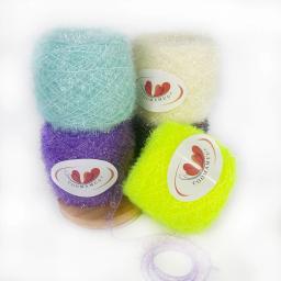 Fio De Tricô De Mão De Lã De Vidro Colorido, Linha De Cílios Extravagante, Artesanato DIY, Chapéu De Camisola De Boneca e Fabricação De Sacos, Linha De Crochet, 50g - Image 1