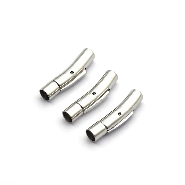 Atacado 10 peças fechos magnéticos de aço inoxidável cabo de couro pulseira fivela colar fecho diy acessórios de fabricação de jóias - Image 1