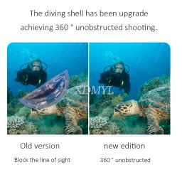 Impermeável Subaquática Mergulho Shell, Habitação Aquática Subaquática, Acessórios para Câmeras Esportivas, Concha Totalmente Invisível, Insta360 X4, 50m - Image 4