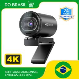 Câmera Web com microfones e capa de privacidade para Tiktok e YouTube, foco automático, streaming, foco automático, 1080p, 60FPS, webcam 4K - Image 1