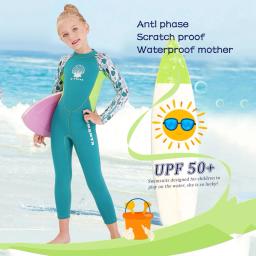 Terno de mergulho em neoprene para crianças Roupas de surf One Piece Beachwear Fato de banho Proteção UV Esportes aquáticos Fatos de natação 2,5mm - Image 2