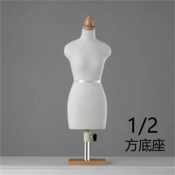 Feminino Pano Arte Manequins, 1/4 Torso madeira costura, BJD corpo tripé Stand, Manequim Shoulder Strap Cut, Can Pin Villain, E148 - Image 1