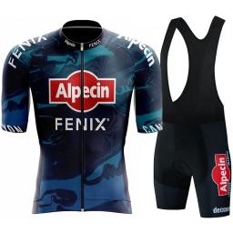 Alpecin fenix-conjunto de roupas de ciclismo para mtb, camisa de manga curta, respirável, terno para ciclismo, uniforme, 2024 - Image 1