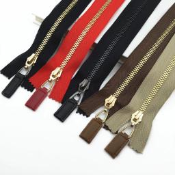 Metal milho dente zíper para costura, acessórios do vestuário, zíperes de vestido, ouro, preto, prata, Close-End15-50 cm, P128N, 1Pc - Image 4