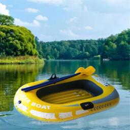 Barco inflável flutua para rafting, caiaque canoa, lago flutuante ao ar livre, 1 ou 2 pessoas bote - Image 2