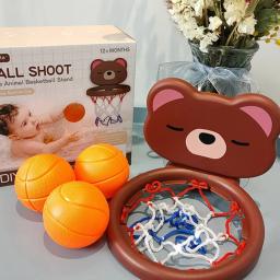 Um terno de brinquedo infantil mini bonito ursinho basquete banheiro brinquedos de banho atirar na cesta jogos na piscina - Image 1